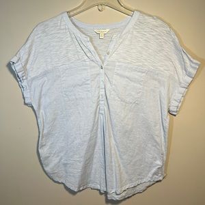 Lucky Brand Banded Collar Top